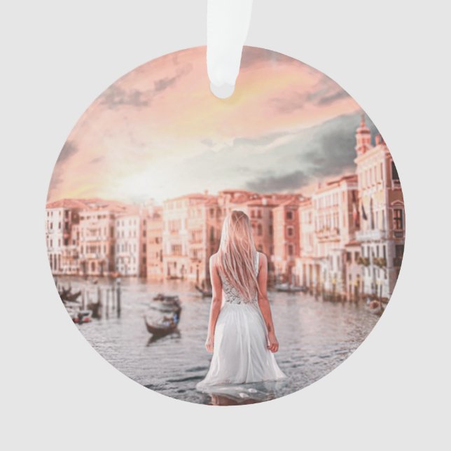 Blondie In Romantic Venice       Ornament (Front)