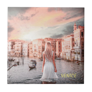 Blondie In Romantic Venice Tile