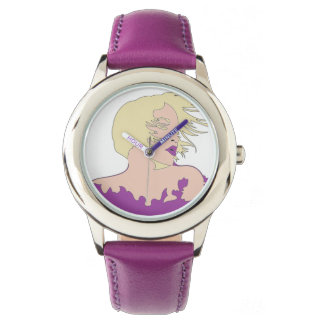 Blondie wrapped in purple Watch