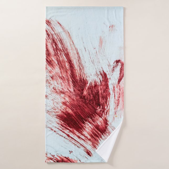 Blood and bloody marks in old bathtub. Halloween b Bath Towel (Bath Towel)