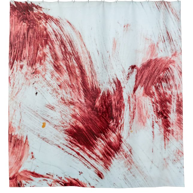 Blood and bloody marks in old bathtub. Halloween b Shower Curtain (Front)