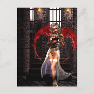 Blood Angel Vampire Goth Postcard