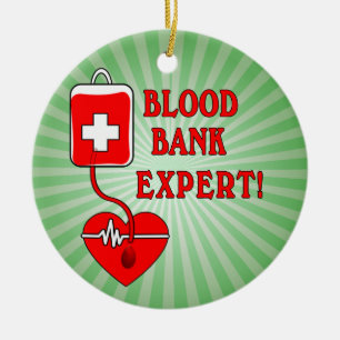 BLOOD BANK EXPERT CERAMIC TREE DECORATION