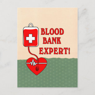 BLOOD BANK EXPERT POSTCARD