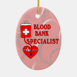 BLOOD BANK SPECIALIST CERAMIC TREE DECORATION