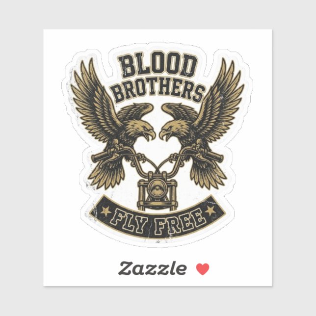 Blood Brothers Fly Free Dual Eagle Motorcycle (Sheet)