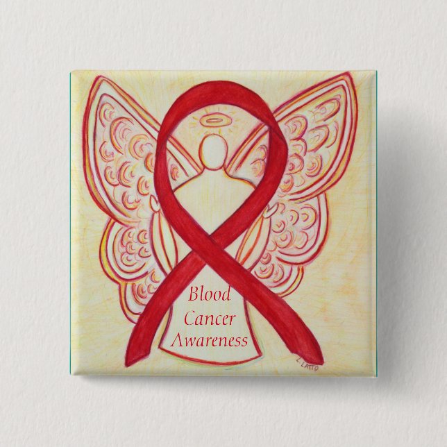 Blood Cancer Angel Awareness Ribbon Pins (Front)