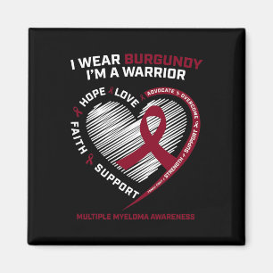 Blood Cancer Awareness Burgundy Multiple Myeloma W Magnet