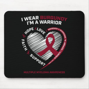 Blood Cancer Awareness Burgundy Multiple Myeloma W Mouse Mat