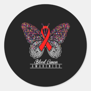 Blood Cancer Awareness  Butterfly Lovers Gifts 2 Classic Round Sticker