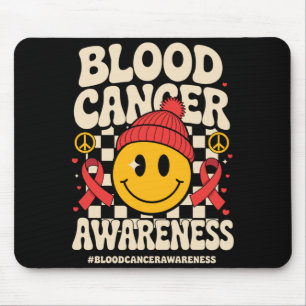 Blood Cancer Awareness Groovy Ribbon Blood Cancer Mouse Mat