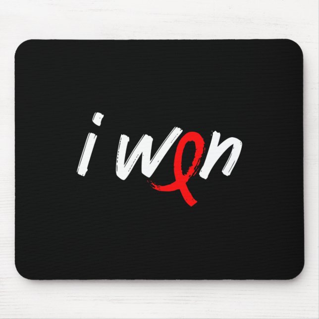 Blood Cancer Awareness - I Won Survivor Fighter  Mouse Mat (Front)