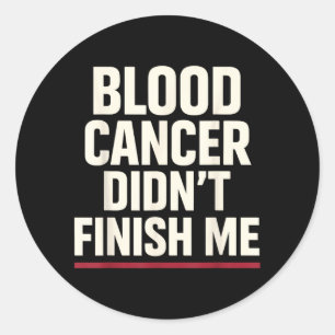 Blood Cancer Awareness Leukaemia Lymphoma Survivor Classic Round Sticker