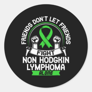 Blood Cancer Awareness Lime Green Ribbon Classic Round Sticker