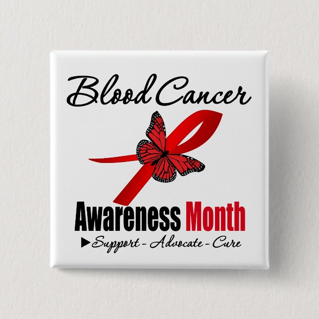 Blood Cancer Awareness Month Recognition 15 Cm Square Badge (Front)