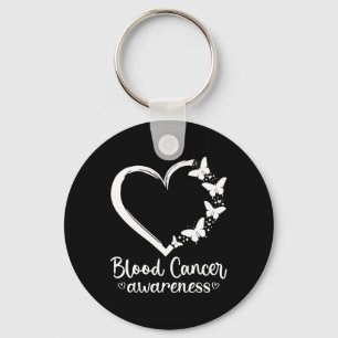 Blood Cancer Awareness Month Red Ribbon Butterfly  Key Ring