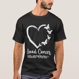Blood Cancer Awareness Month Red Ribbon Butterfly  T-Shirt