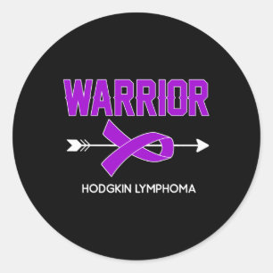 Blood Cancer Awareness Outfit Hodgkin Lymphoma War Classic Round Sticker
