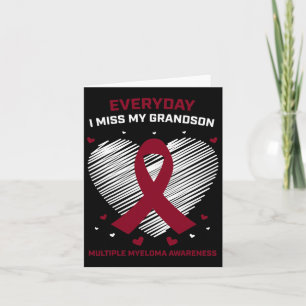 Blood Cancer Awareness Products Grandson Multiple Card