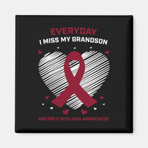 Blood Cancer Awareness Products Grandson Multiple Magnet