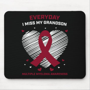 Blood Cancer Awareness Products Grandson Multiple Mouse Mat