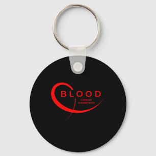 Blood Cancer Awareness Red Ribbon 3 Key Ring
