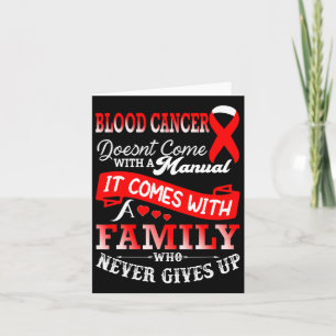 Blood Cancer Awareness Red Ribbon Family Support  Card