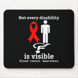 Blood Cancer Awareness Red Ribbon Support 1 Mouse Mat