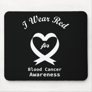Blood Cancer Awareness Red Ribbon Support Mouse Mat