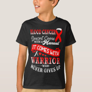 Blood Cancer Awareness Red Ribbon Warrior Support  T-Shirt