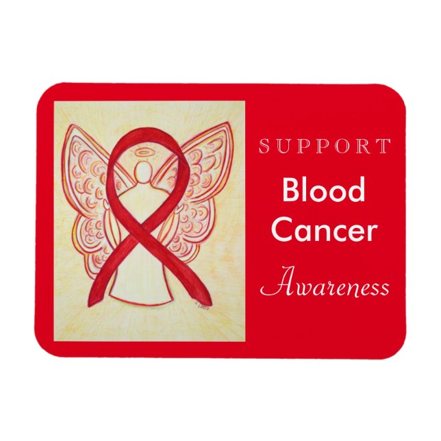 Blood Cancer Awareness Ribbon Angel Custom Magnet (Horizontal)