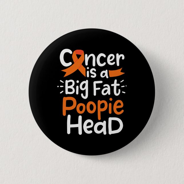 Blood Cancer Awareness Ribbon Leukaemia Poopie Hea 6 Cm Round Badge (Front)