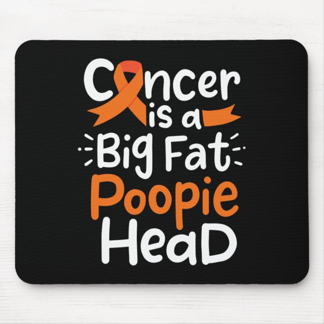 Blood Cancer Awareness Ribbon Leukaemia Poopie Hea Mouse Mat (Front)