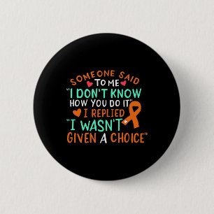 Blood Cancer Awareness Ribbon Orange Leukaemia Fig 6 Cm Round Badge