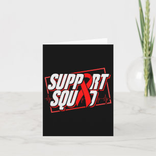 Blood Cancer Awareness - Support Squad - Red Ribbo Card