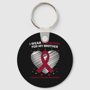 Blood Cancer Burgundy Brother Multiple Myeloma Awa Key Ring
