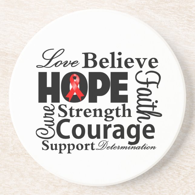 Blood Cancer Collage of Hope Coaster (Front)
