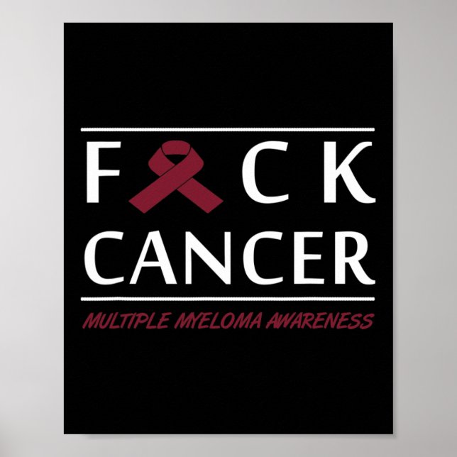 Blood Cancer Fight Cancer Ribbon 4 Poster (Front)