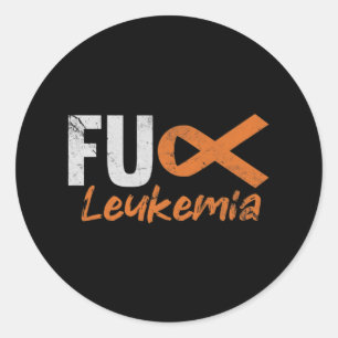 Blood Cancer Fighter Awareness Distressed Classic Round Sticker