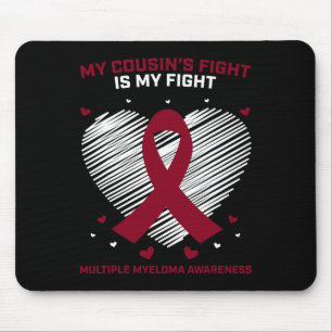 Blood Cancer Gift Burgundy Cousin Multiple Myeloma Mouse Mat