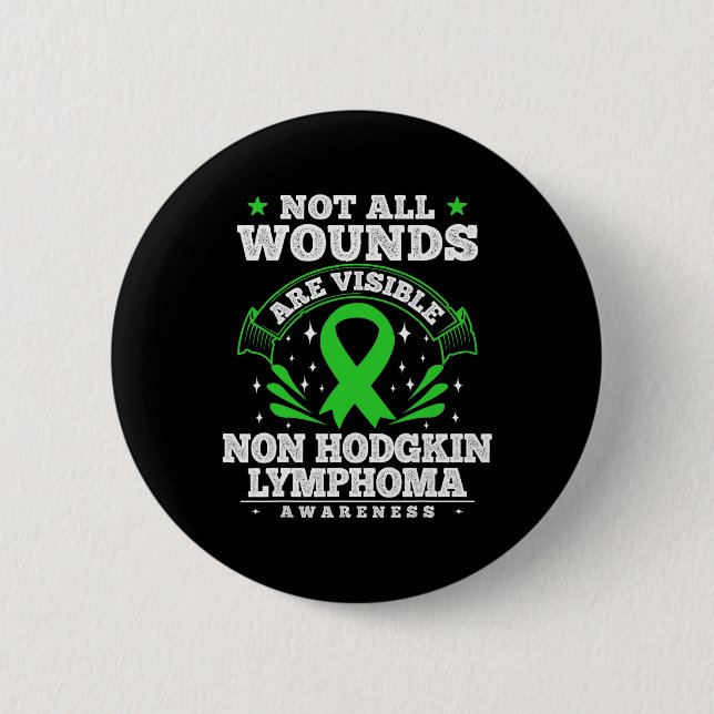 Blood Cancer Gift Non Hodgkin Lymphoma Awareness R 6 Cm Round Badge (Front)