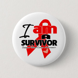 Blood Cancer - I am a Survivor 6 Cm Round Badge