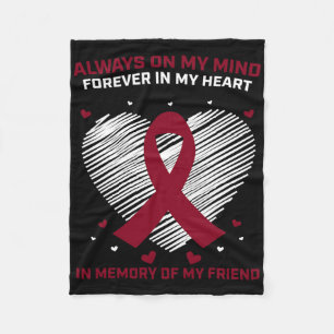 Blood Cancer In Memory Of Friend Multiple Myeloma Fleece Blanket