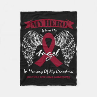 Blood Cancer In Memory Of Grandma Multiple Myeloma Fleece Blanket