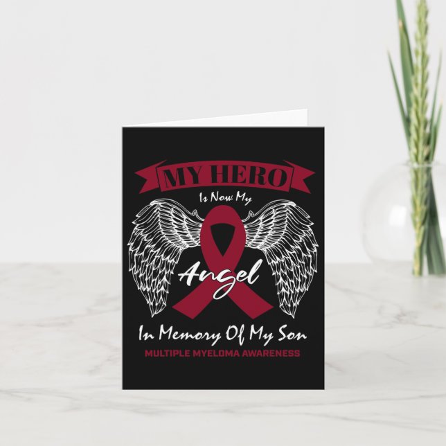 Blood Cancer In Memory Of Son Multiple Myeloma Awa Card (Front)