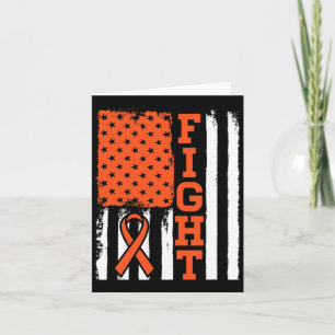 Blood Cancer Leukaemia Fight Flag - Cancer Awarene Card