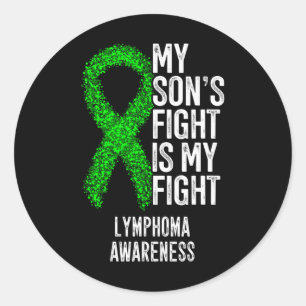 Blood Cancer My Son's Fight Is My Fight Lymphoma A Classic Round Sticker