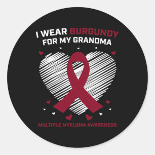 Blood Cancer Products Grandma Multiple Myeloma Awa Classic Round Sticker