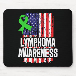 Blood Cancer Survivor Lime Green Awareness Ribbon Mouse Mat