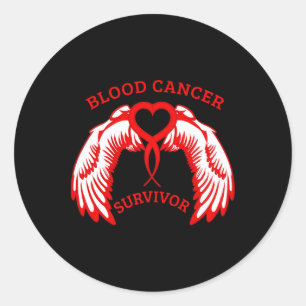 Blood Cancer Survivor Lymphoma Leukaemia Myeloma A Classic Round Sticker